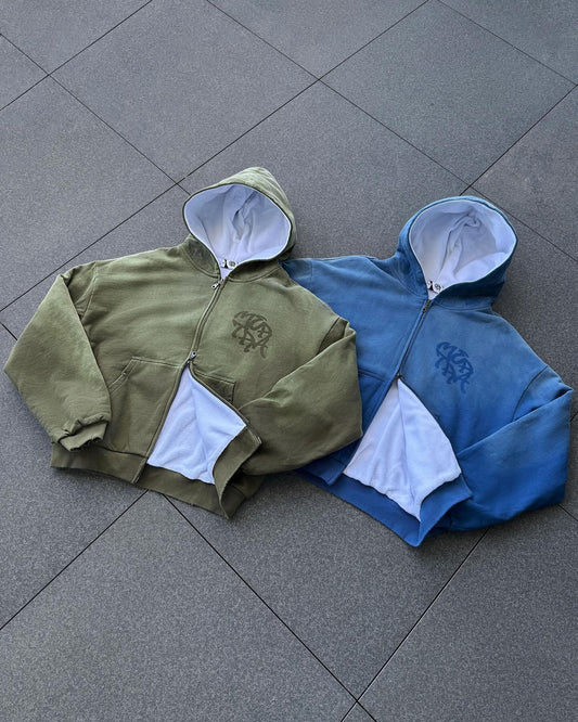 Mertra Hoodie Green & Blue Set