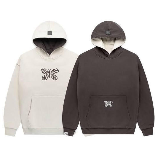 Mertra Beige and Brown Hoodie